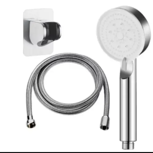 ?Chuveiro De Mão Conjunto De 3 Peças Ajustável Preto/Cromada Ajuste Da Cabeça Plástico ABS