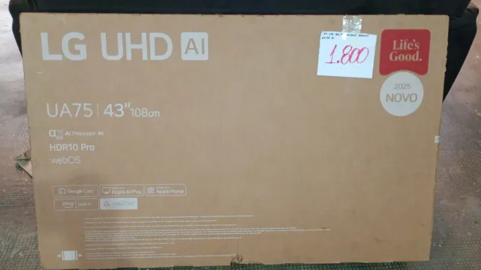 Smart TV LG 43 Polegadas AI UA75 4K