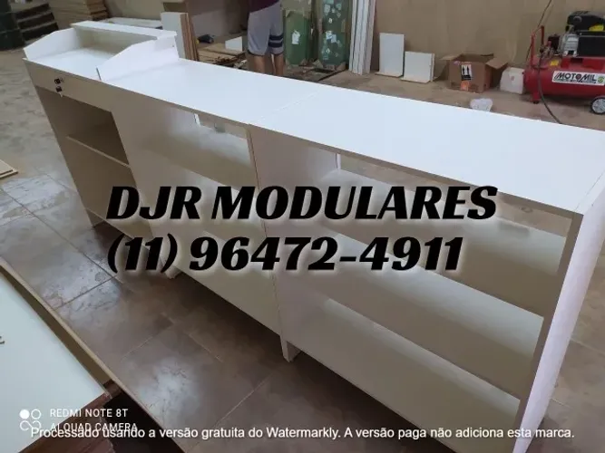 BALCÃO TRIPLO CAIXA + VITRINE EXPOSITOR - NOVO - ENTREGA RÁPIDA