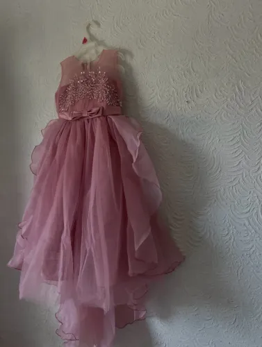 Vestido infantil princesa festa rosa