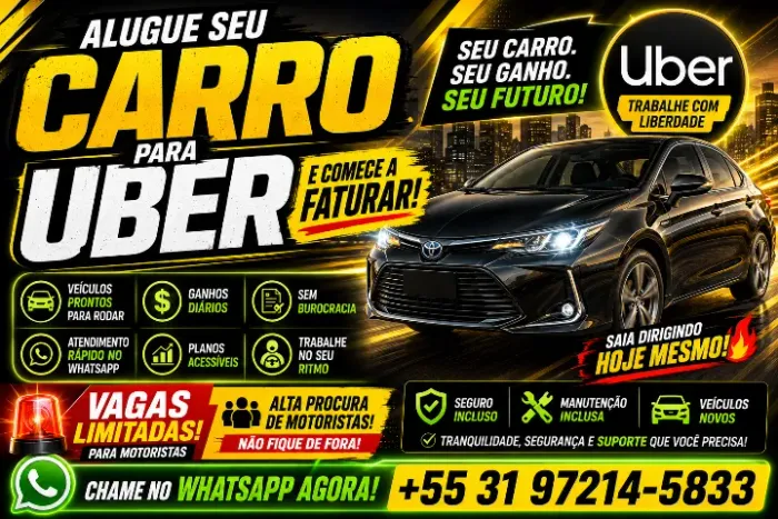 Carro para uber aluguel 