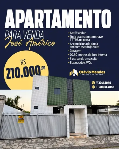 APARTAMENTO NO JOSÉ AMÉRICO- 3 QUARTOS