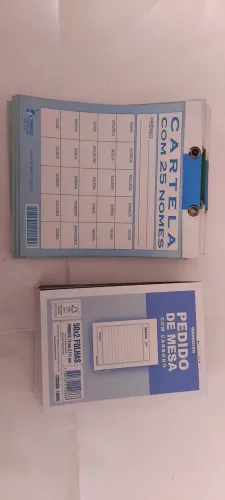 Temos Cartela Bingo, Recibo, Contrato de aluguel , Envelope etc