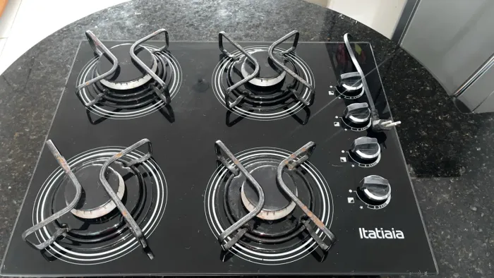Cooktop Itatiaia 4 Bocas Vidro Temperado Preto - Funcionando Perfeitamente