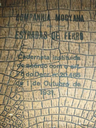 Caderneta antiga Cia Mogyana estr. Ferro