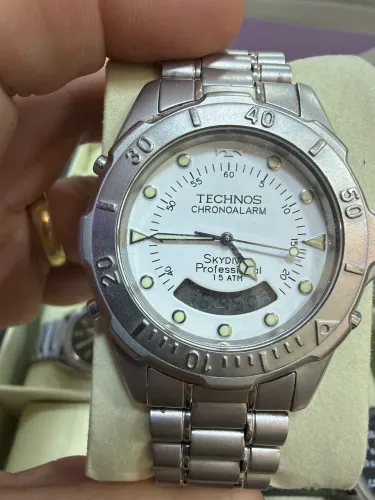 TECHNOS SKYDIVER PROFESSIONAL CHRONOALARM T205.57 - ORIGINAL - COLECIONADOR