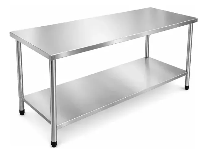 Bancada Inox com Prateleira 1,20 x 0,60 x 0,80