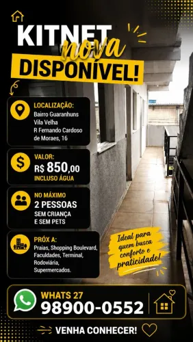 Kitnet Guaranhuns vila velha