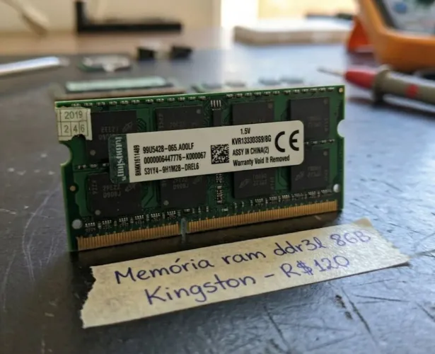  MEMÓRIA RAM 8GB  KINGSTON DDR3L 1600MHz