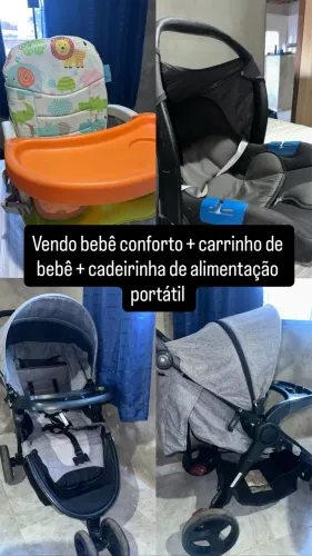 Carrinho de bebê bebê conforto cadeirinha de alimentação e cercadinho/ berço