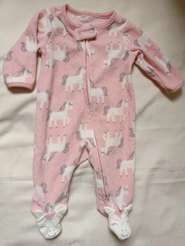 macacão carters manga longa fleece 0-3 meses