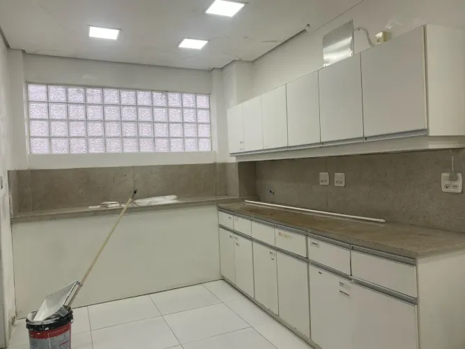 Armário superior e inferior bancada pedra granito