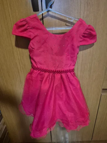 Vestido vermelho de festa tamanho 1 ano 