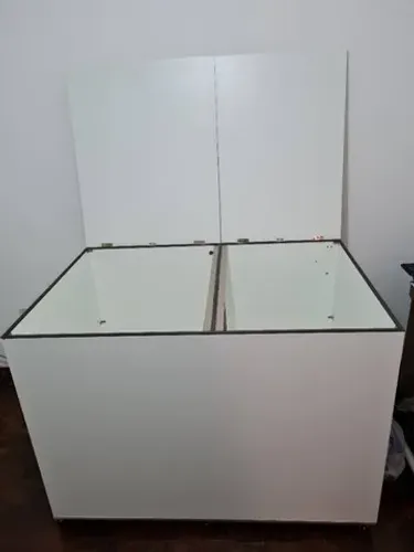 Baú Móvel Estante Caixa Armário Valiza MDF retangular desmontável com rodízios de silicone