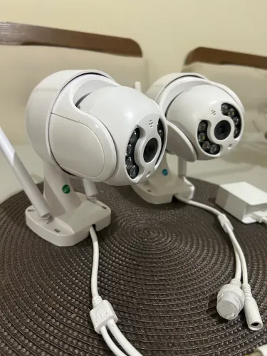 Kit 2 Câmera de segurança prova d?água infravermelho externa Wi-Fi 