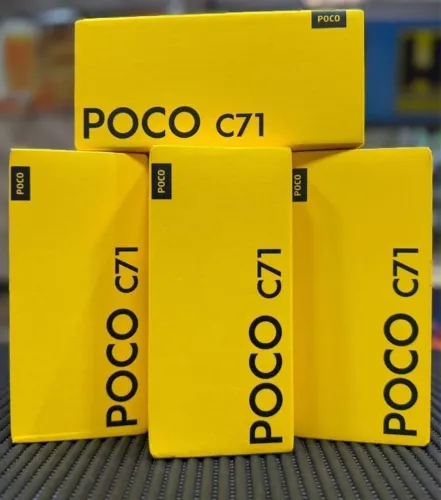 Poco C71 4G 128GB + 4RAM Azul, Preto e Dourado R$ 949,00