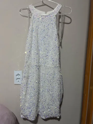 Vestido de Festa em Paetês Furta-Cor 