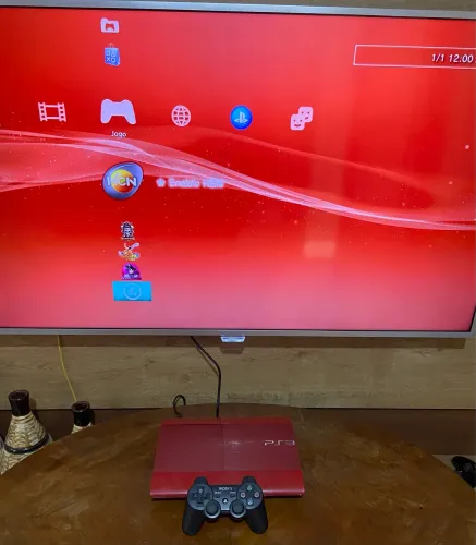 PlayStation 3 super slim vermelho funcionando 100%