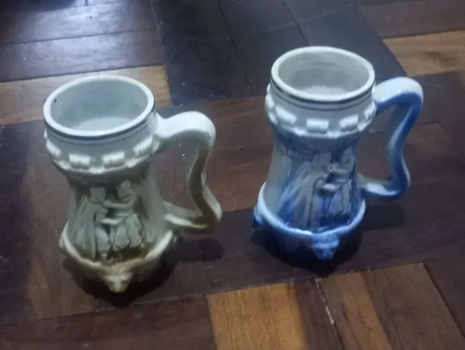 6 canecas de chopp antigas para decoração