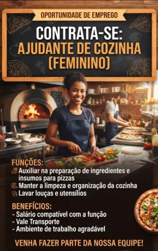 Contrata se ajudante de cozinha (A) 