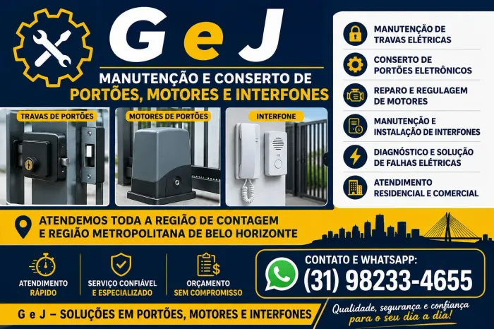 ? G & J - Manutenção e Conserto de Portões, Motores e Interfones ?
