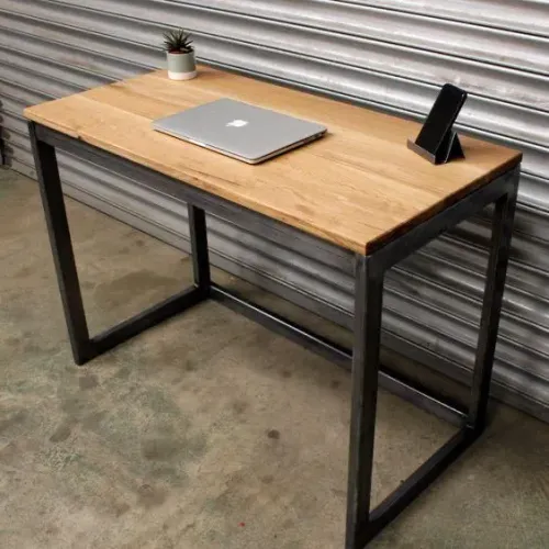 Mesa para escritório metal e madeira