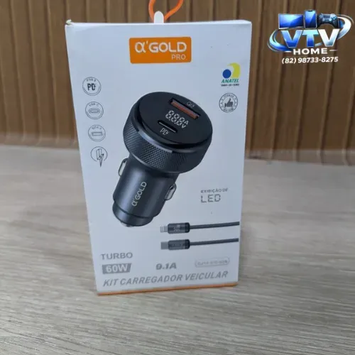 Carregador Veicular 60W + Entrega Grátis