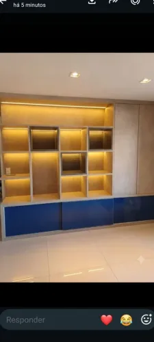 Estante Planejada Premium em MDF 25mm. Portas de Vidro - 3000 x 2700x 450