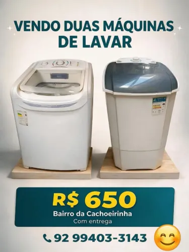 Duas máquinas de lavar