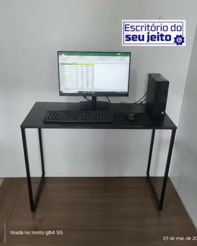 Escrivaninha 1m NOVA Mesa de Escritório Industrial Multiuso para Notebook Computador Birô