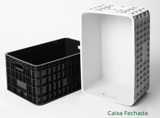 Caixa de plástico fechada 