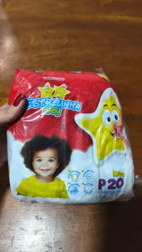 Doa-se fralda Estrelinha tamanho P 19 unidades 