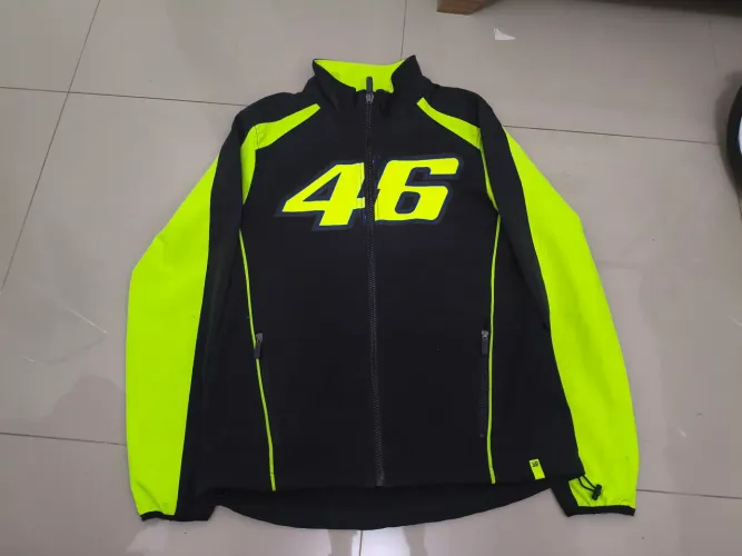 VALENTINO ROSSI MENS 46 SOFTSHELL JACKET BLACK