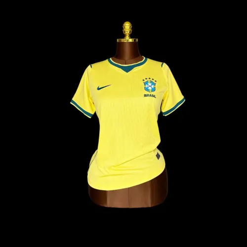Camisa Brasil Seleção Brasileira Feminina 2026 Amarela - Home Copa do Mundo