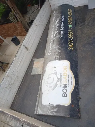 Placa para comércio, lojas, restaurante e afins