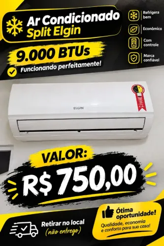 Ar Condicionado 9000 BTUs todo ok, perfeito estado..gelando muiito, leia o anúncio..