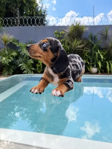 Dachshund arlequim lindooo, também temos fêmeas