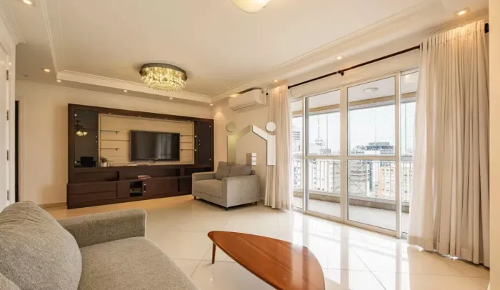 Apartamento semi mobiliado para locação no Paraiso, 4 dormitorios 3suites,varanda gourmet.