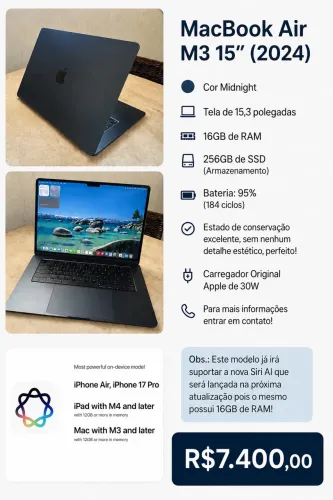 MacBook Air 15 16GB 256GB