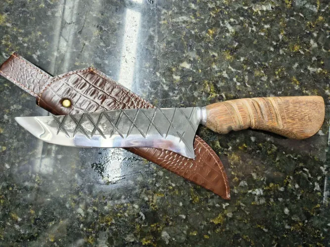 Faca artesanal para churrasco