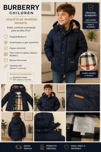 Jaqueta Burberry original, pluma, 5/7A infantil!