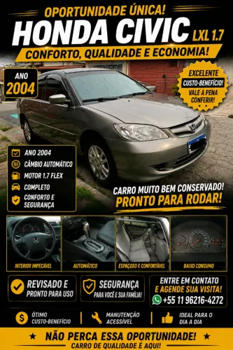 Honda Civic Sedan Lx/lxl 1.7 16V 115cv Aut. 4P 2004