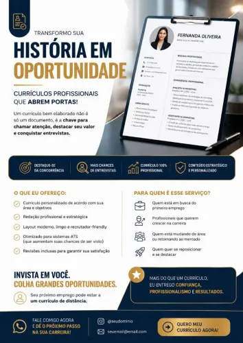 CURRÍCULO PROFISSIONAL - A CHAVE PARA SUA PRÓXIMA OPORTUNIDADE