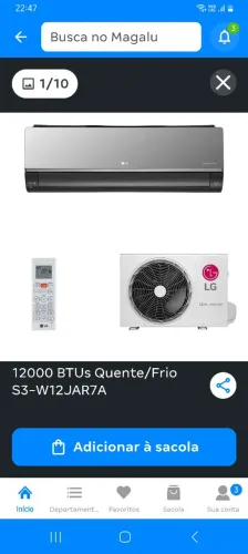 Ar condicionado  12.000 btus