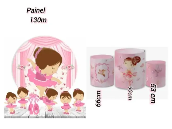 Kit painel de aniversário com 6 display 