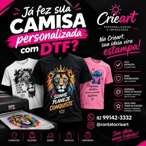 CAMISA PERSONALIZADA COM DTF