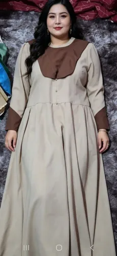 Vestido gg prenda café com leite