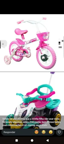 Quero vende porque minha filha não usa mais ela usou pouco vezes mais informações só