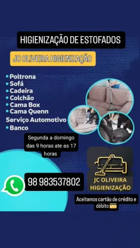 Higienização de lavagem a seco de estofados