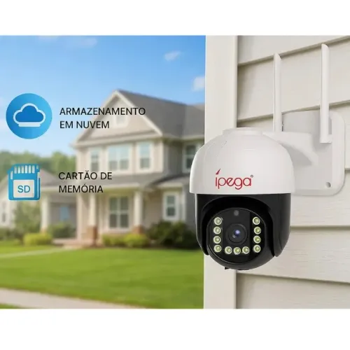 Câmera Segurança iPega KP-CA183 Speed Dome WiFi Externa 1080p 2MP Zoom App CareCam pode re
